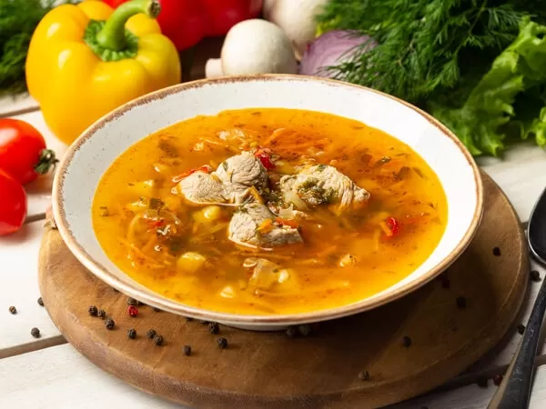 Cabbage soup with pork