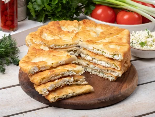 Pan-fried placindas with cottage cheese