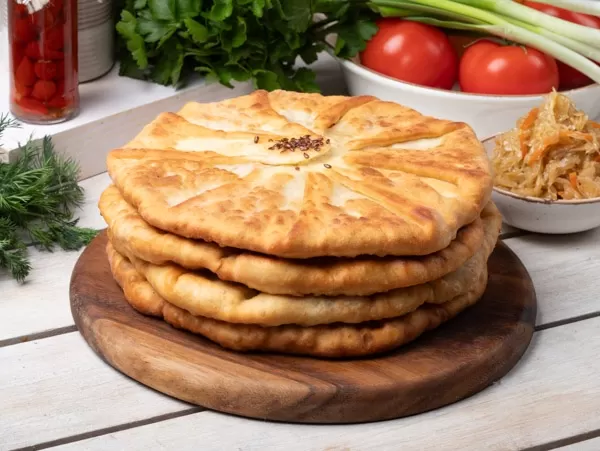 Pan-fried placindas with pickled cabbage