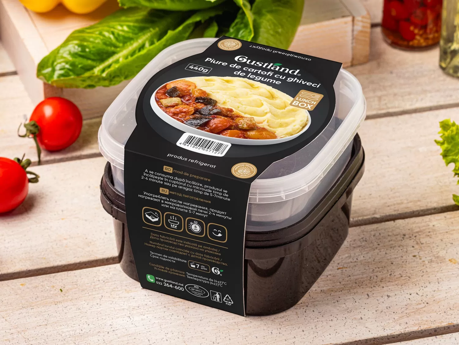 Lunch box Piure de cartofi cu ghiveci de legume