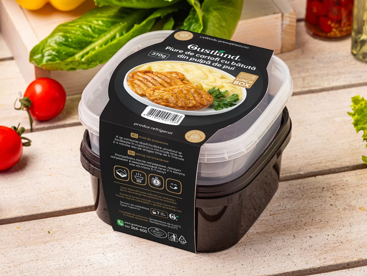 Lunch box Piure de cartofi cu batuta din pulpa de pui