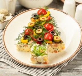  Salată cu somon Braduț